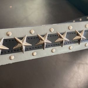 Belt Bonded Leather 42 Black and grey